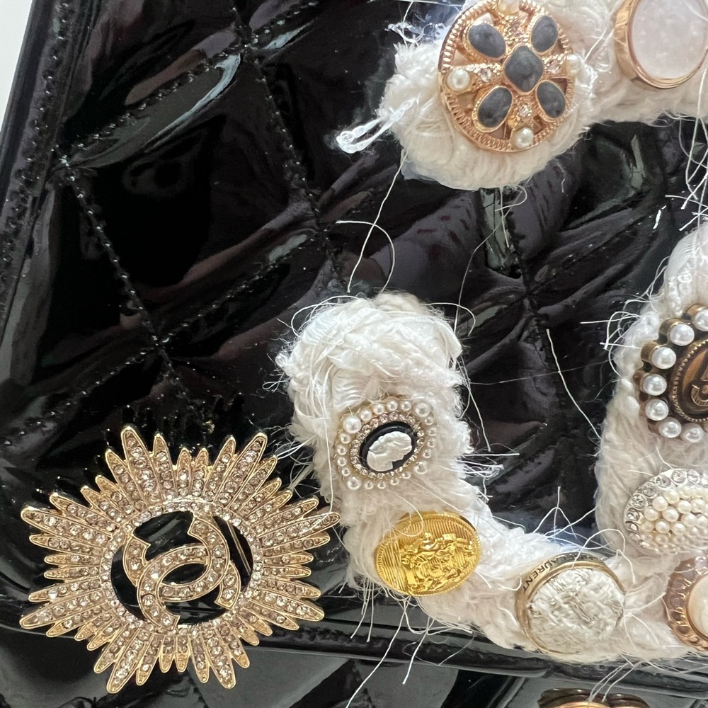 COPY Chanel Black Quilted Bag with Embellishments - Picture 5 of 9